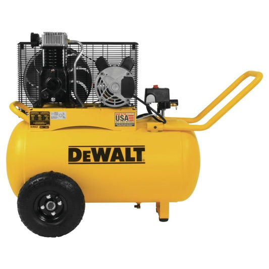 Dewalt DXCM201.COM 2 HP 20 Gallon 200 Max PSI 6.2 SCFM @ 90 PSI Single-Stage Oil-Lubed Belt Drive Electric Portable Horizontal Air Compressor