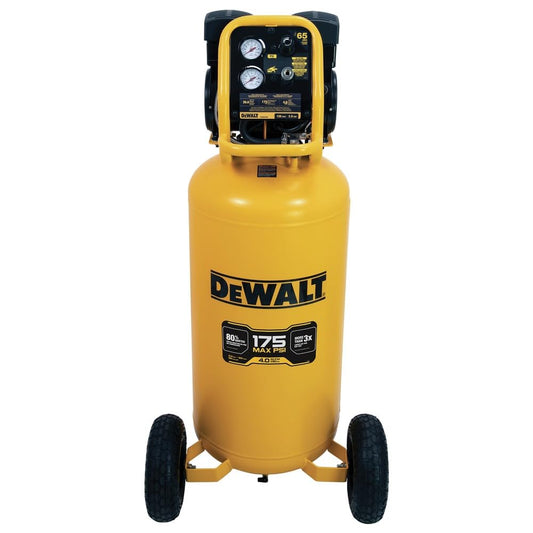 Dewalt DXCMSAC260 2 HP 26 Gallon 175 Max PSI 4 SCFM @ 90 PSI Oil-Free Electric Portable Vertical ULTRA QUIET Air Compressor