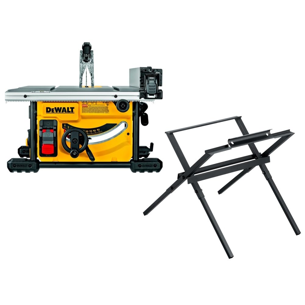 Dewalt DW7451DWE7485-BNDL 8-1/4 in. Compact Jobsite Table Saw and 10 in. Table Saw Stand Bundle