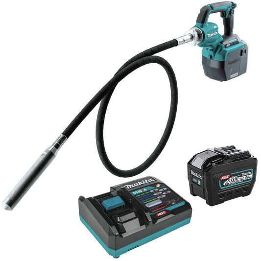 Makita GRV02L1 40V max XGT Brushless Lithium-Ion 8 ft. Cordless Concrete Vibrator Kit (8 Ah)
