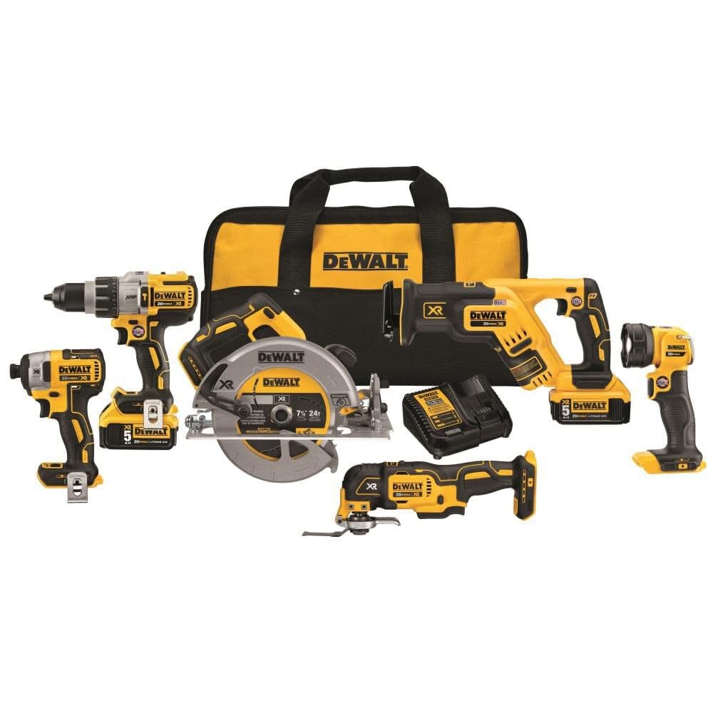 DEWALT 20V MAX Power Tool Combo Kit, 6-Tool Cordless Power Tool Set with 2 Batteries and Charger (DCK694P2)