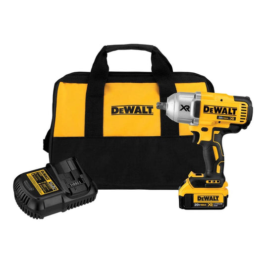 DEWALT 20V Max XR Impact Wrench Kit, Brushless, High Torque, Detent Pin Anvil, 1/2-Inch, Cordless (DCF899M1)