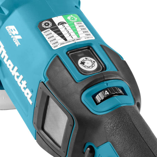 Makita DPO600TKX1 Eccentric Polisher, 1 Battery Plus Charger in Carry Case, Blue, 18 V/5.0 Ah