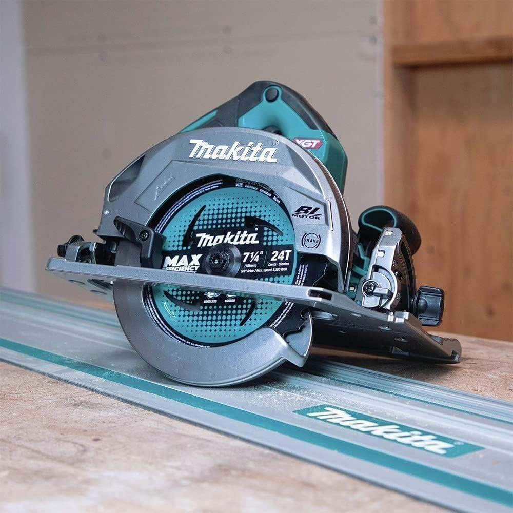 Makita 40V Max Xgt 7 1/4 inches Circular Saw Brushless Cordless Kit With Guide Rail Compatible Base