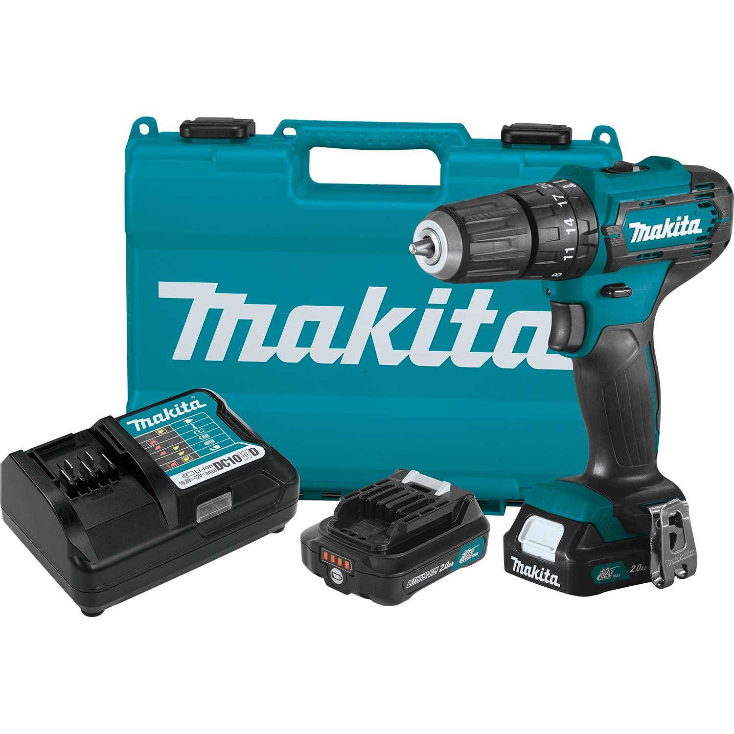 Makita PH06R1 12V max CXT® Lithium-Ion Cordless 3/8" Hammer Driver-Drill Kit (2.0Ah)