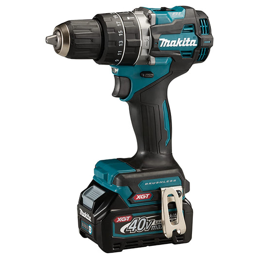 Makita HP002GA202 40V Max Li-ion XGT Brushless Combi Drill Complete with 2 x 2.0 Ah Batteries and Charger Supplied in a Makpac Case