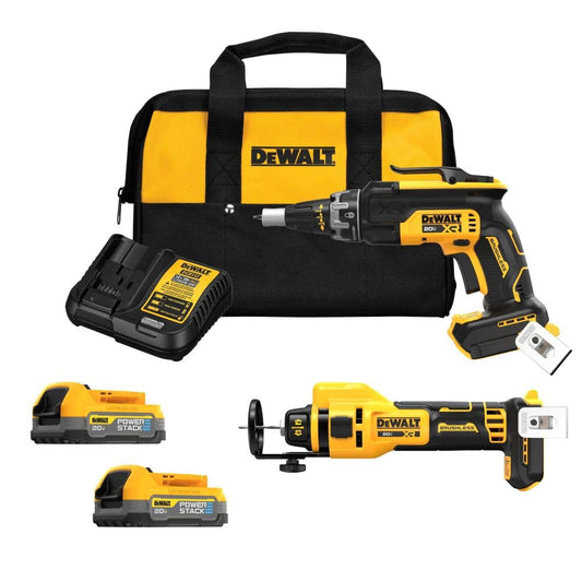 DEWALT 20V MAX Cordless Screw Gun and Cutout Kit with 2 POWERSTAK Batteries and Charger Included (DCK265E2)