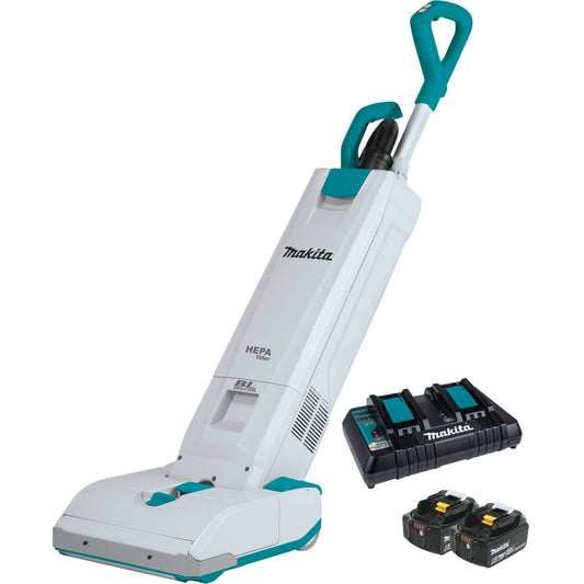 Makita XCV19PG 18V X2 (36V) LXT® Lithium-Ion Brushless Cordless 1.3 Gallon HEPA Filter 12" Upright Vacuum (6.0Ah)