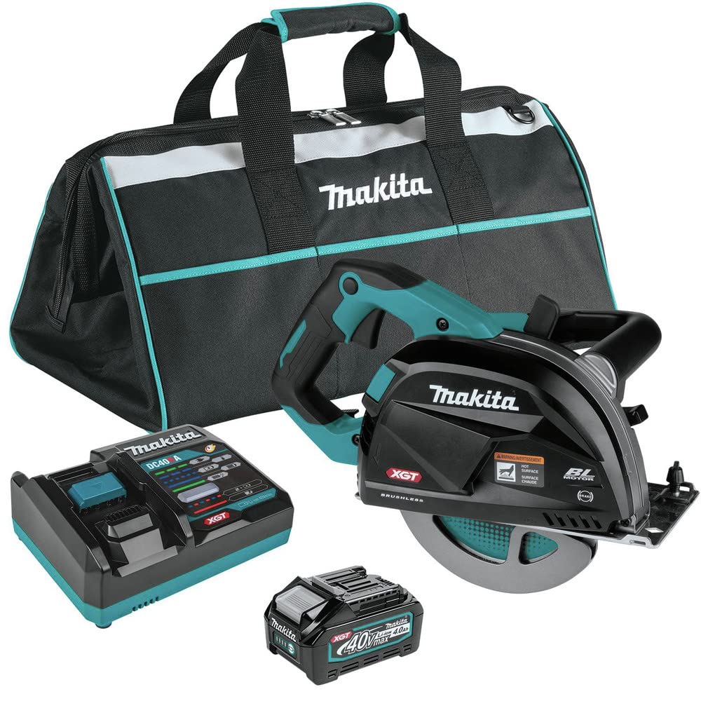 Makita 40V Max Xgt 7 1/4 inches Metal Cutting Saw 4Ah Kit With Electric Brake & Chip Collector