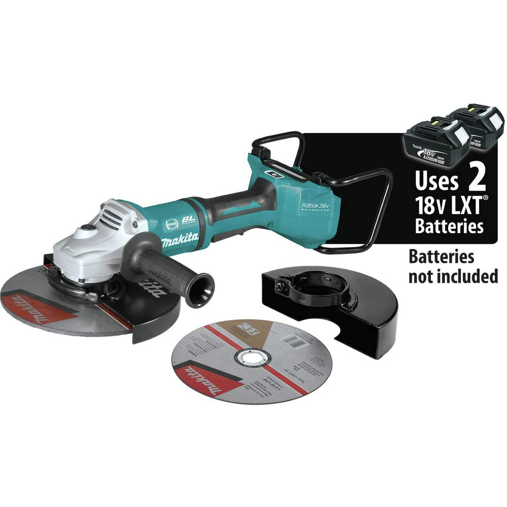 Makita XAG23ZU1 18V X2 LXT Lithium-Ion (36V) Brushless Cordless 9" Paddle Switch Cut-Off/Angle Grinder, with Electric Brake and AWS, Tool Only