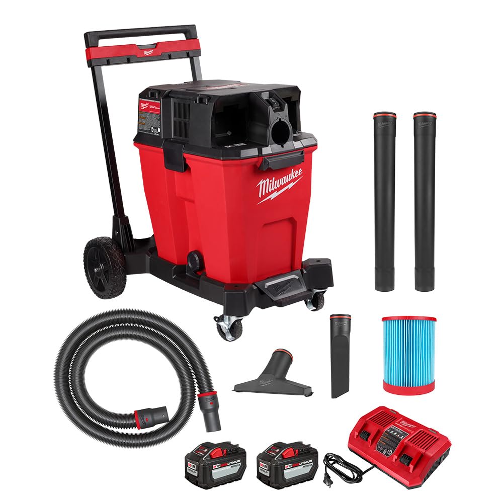 Milwaukee M18 Fuel 12 gal Cordless Wet/Dry Vacuum Kit (Battery & Charger) 4.25 HP