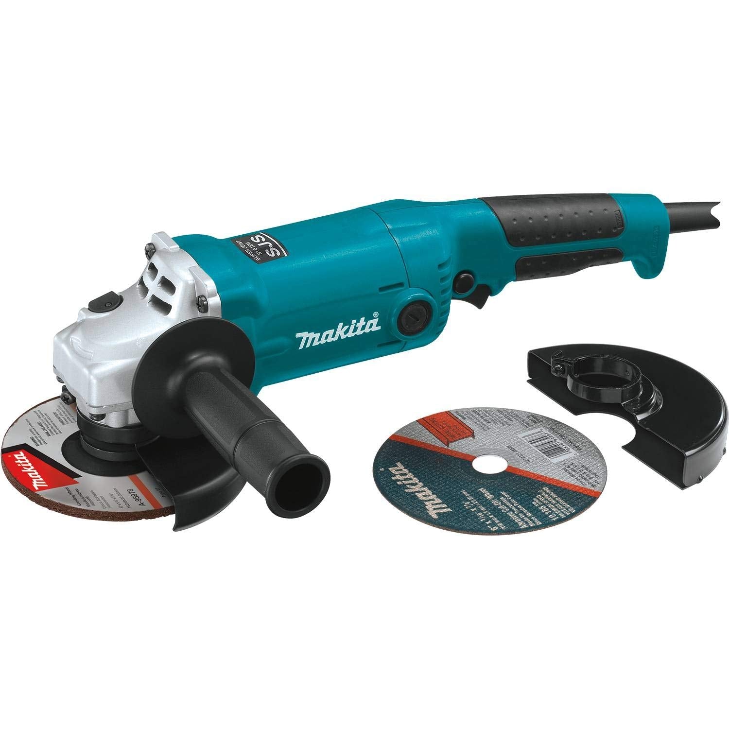 Makita GA6020YX1 6" SJS 10.5 Amp 10000 rpm AC/DC Lock-Off Cut-Off/Angle Grinder, 5/8"-11"
