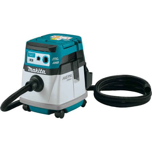 Makita XCV25ZUX 36V (18V X2) LXT® Brushless Cordless 4 Gallon HEPA Filter Dry Dust Extractor/Vacuum, AWS®, Tool Only