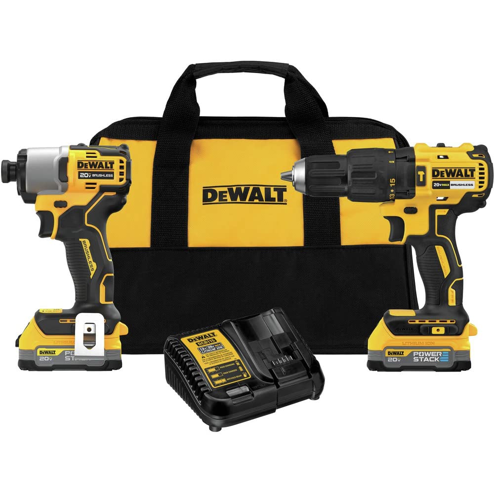 DEWALT 20V MAX* Brushless 2- Kit w/POWERSTACK Batteries (DCK276E2)