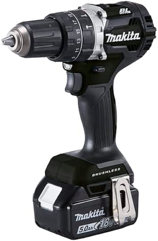 Makita DHP484T4JB Cordless Impact Drill 18V/5.0Ah, 4 Batteries + Charger in MAKPAC, Petrol/Black