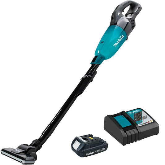 Makita XLC08R1B 18V LXT® Lithium-ion Compact Brushless Cordless Vacuum Kit, Trigger w/Lock (2.0Ah)