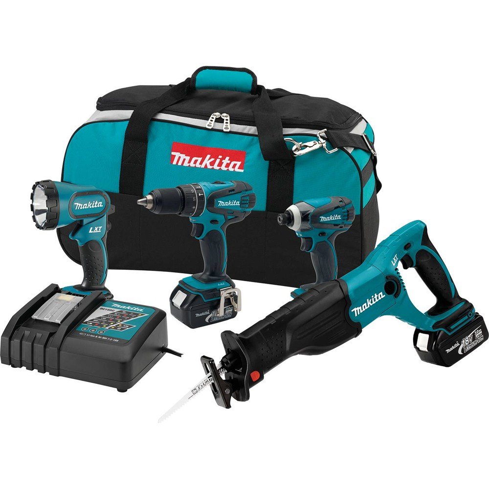 Makita XT407 18V LXT® Lithium-Ion Cordless 4-Pc. Combo Kit (3.0Ah)