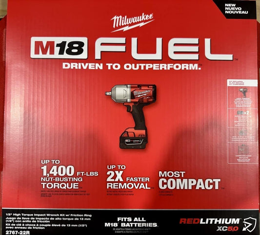 Milwaukee 2767-22R Fuel High Torque 1/2" Impact Wrench w/Friction Ring Kit