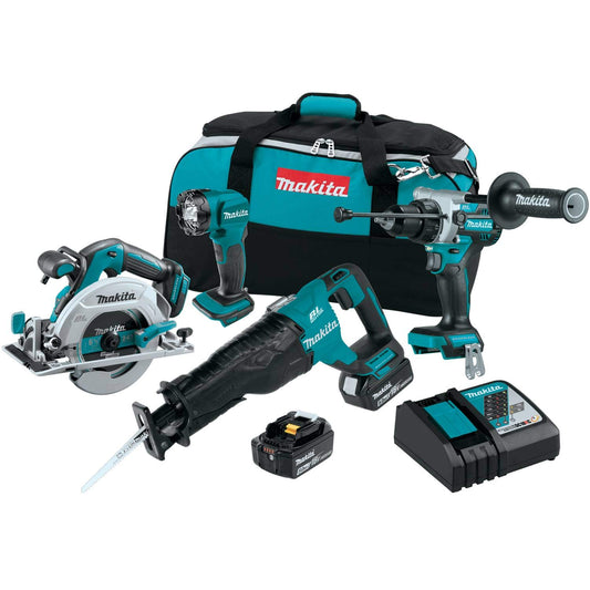 Makita XT454T 18V LXT® Lithium-Ion Brushless Cordless 4-Pc. Combo Kit (5.0Ah)