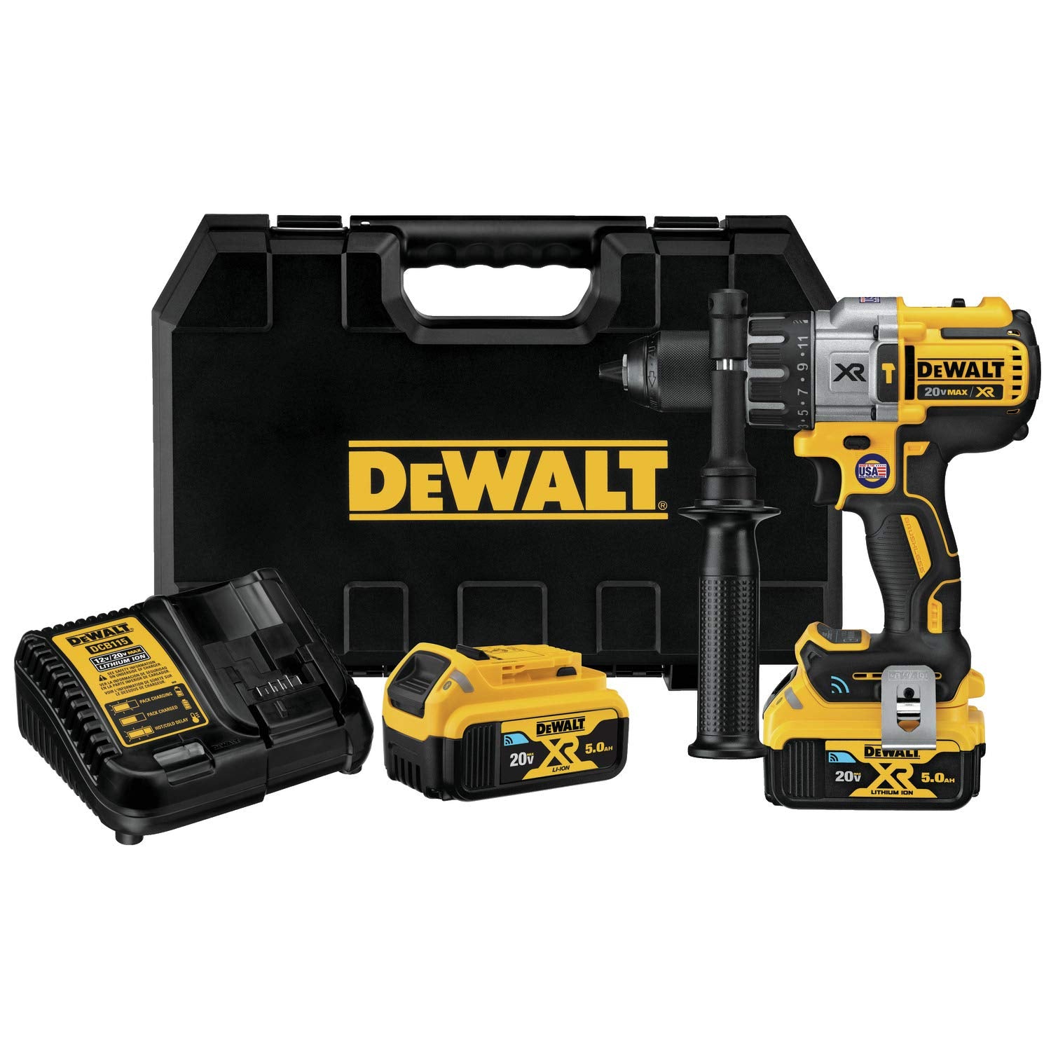 DEWALT 20V MAX* XR Hammer Drill Kit, Tool Connect (DCD997CP2BT)