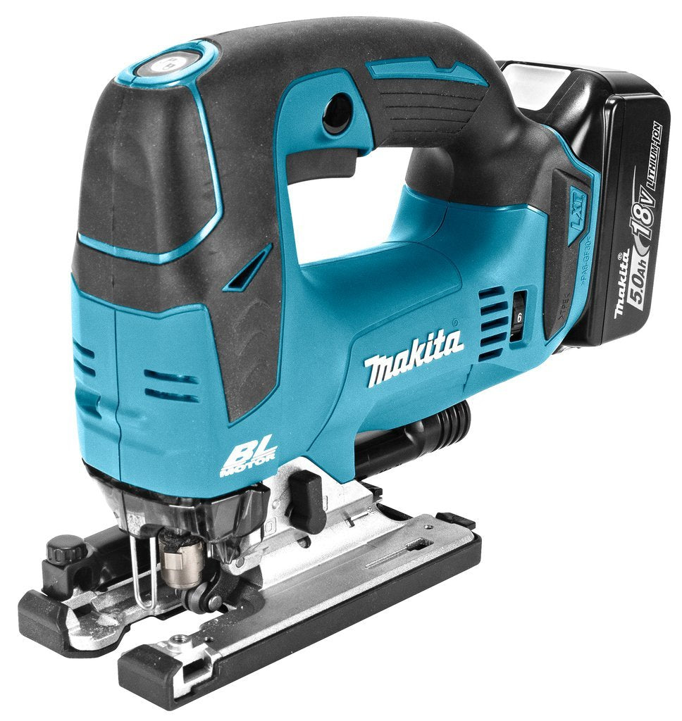 Makita DJV182RTJ 18V Li-ion LXT Brushless Jigsaw Complete with 2 x 5.0 Ah Batteries and Charger Supplied in a Makpac Case