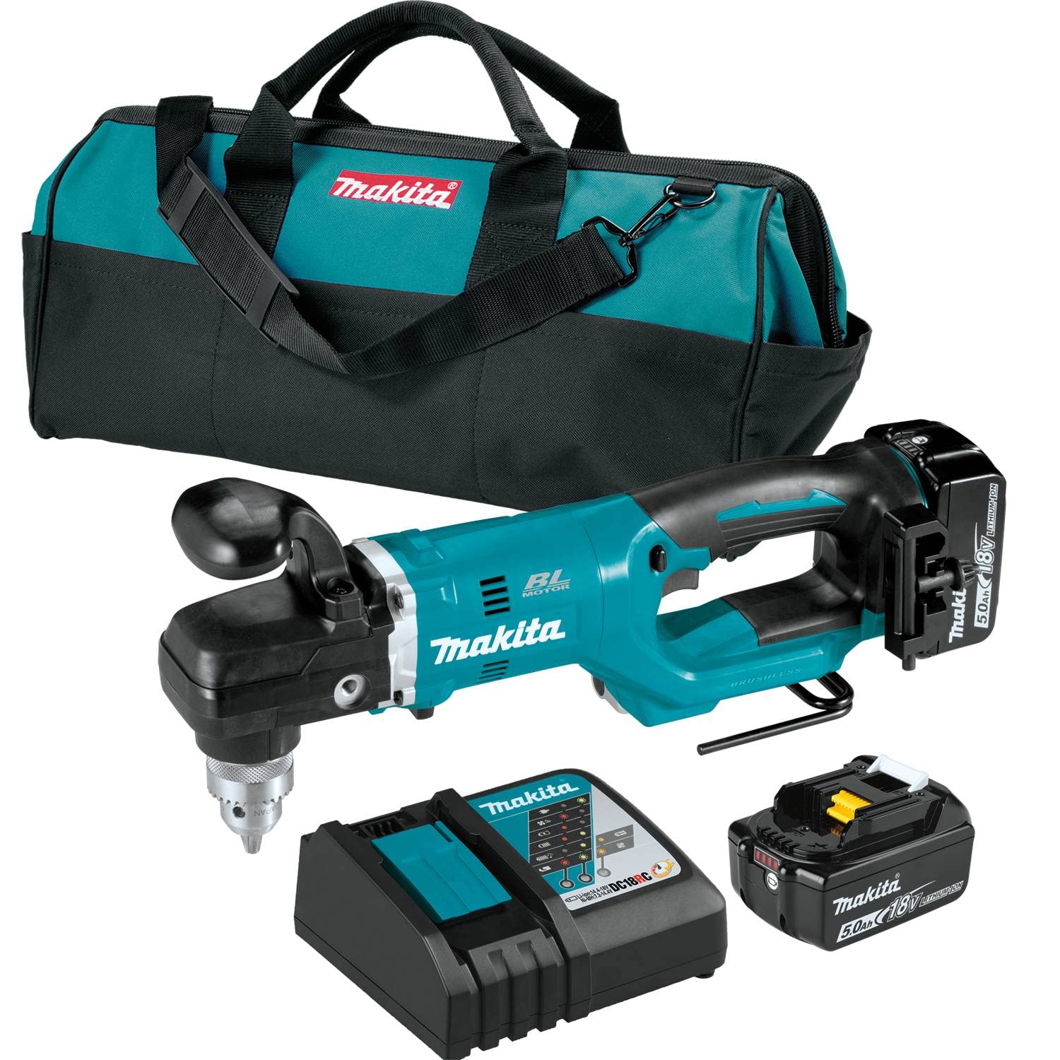 Makita XAD05T 18V LXT® Lithium-Ion Brushless Cordless 1/2" Right Angle Drill Kit (5.0Ah)