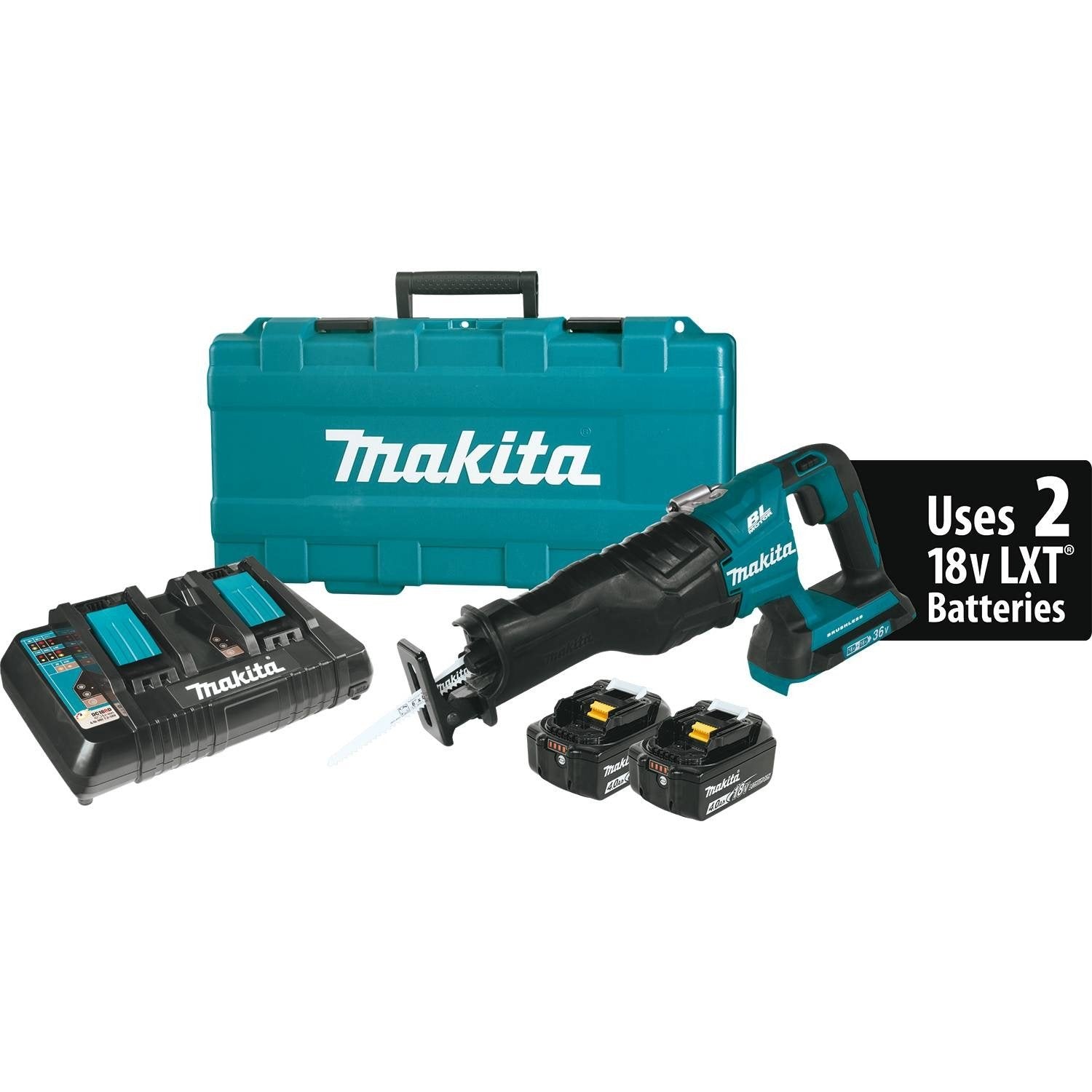 Makita XRJ06M 18V X2 LXT Lithium-Ion (36V) Brushless Cordless Recipro Saw Kit