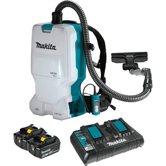 Makita XCV17PG 18V X2 LXT® Lithium-Ion (36V) Brushless Cordless 1.6 Gallon HEPA Filter Backpack Dry Vacuum (6.0Ah)