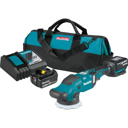 Makita XOP02T 18V LXT® Lithium-Ion Brushless Cordless 5" / 6" Dual Action Random Orbit Polisher Kit (5.0Ah)