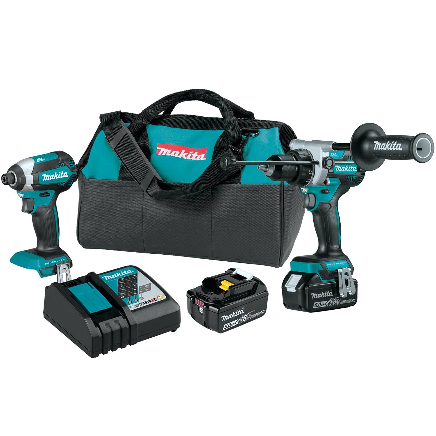 Makita XT291T 18V LXT® Lithium-Ion Brushless Cordless 2-Pc. Combo Kit (5.0Ah)