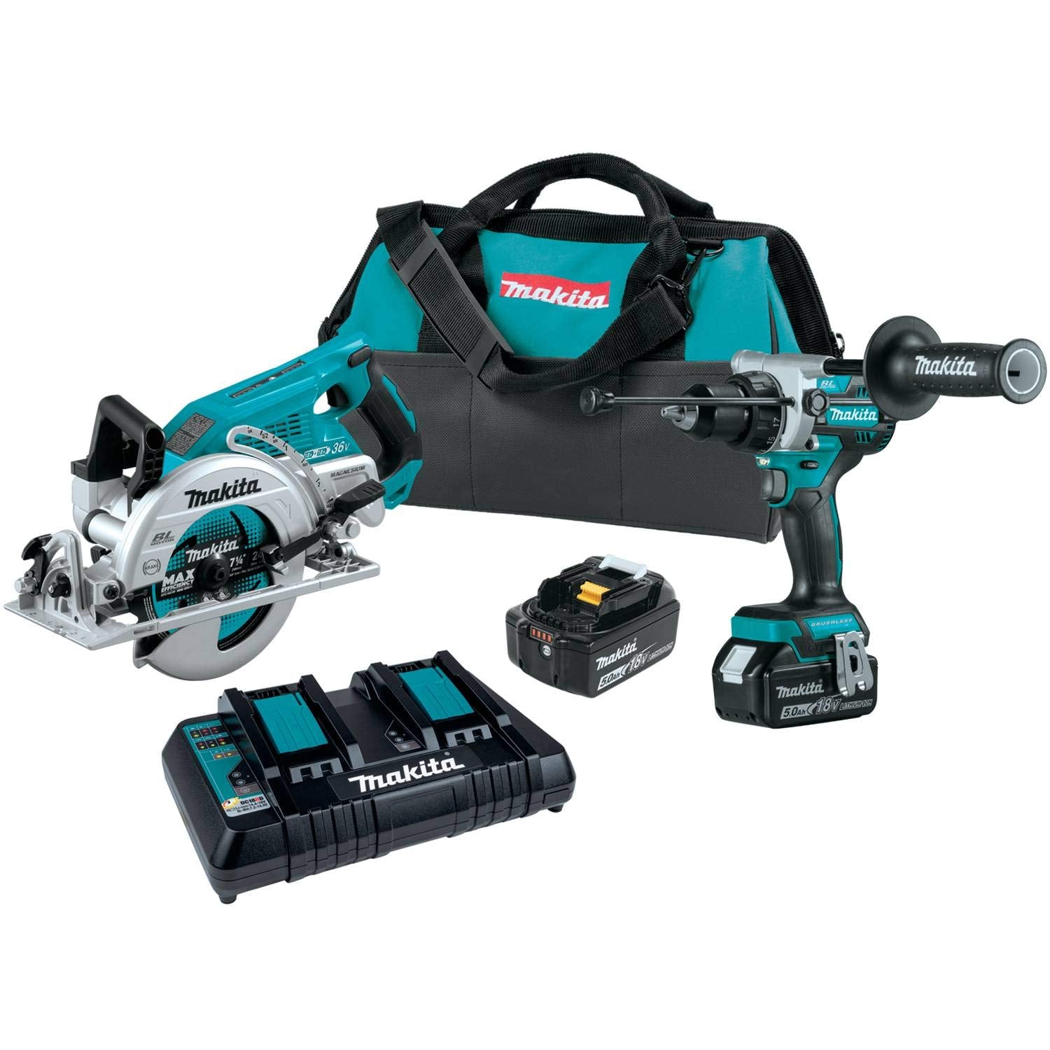Makita XT289PT 18V LXT® Lithium-Ion Brushless Cordless 2-Pc. Combo Kit (5.0Ah)