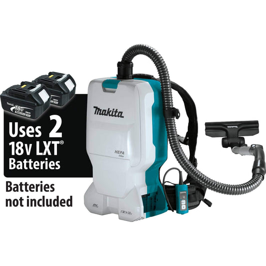 Makita XCV17Z 18V X2 LXT® Lithium-Ion (36V) Brushless Cordless 1.6 Gallon HEPA Filter Backpack Dry Vacuum, Tool Only