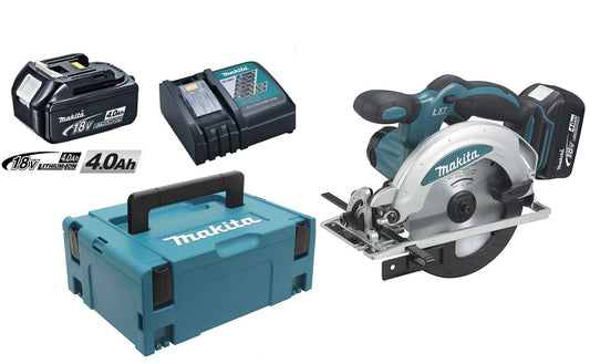 Makita DSS610RMJ 18V Li-Ion LXT 165mm Circular Saw Complete with 2 x 4.0 Ah Li-Ion Batteries and Charger Supplied in A Makpac Case
