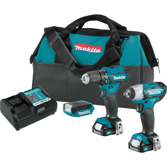 Makita CT326 12V max CXT® Lithium-Ion Cordless 3-Pc. Combo Kit (1.5Ah)