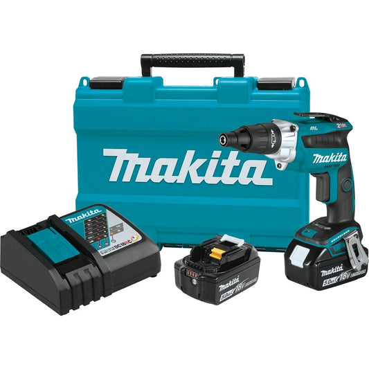 Makita XSF05T 18V LXT Lithium-Ion Brushless Cordless 2, 500 Rpm Screwdriver Kit (5.0Ah)