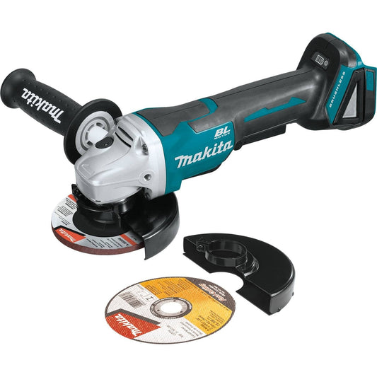 Makita XAG11Z 18V LXT® Lithium-Ion Brushless Cordless 4-1/2” / 5" Paddle Switch Cut-Off/Angle Grinder, with Electric Brake, Tool Only