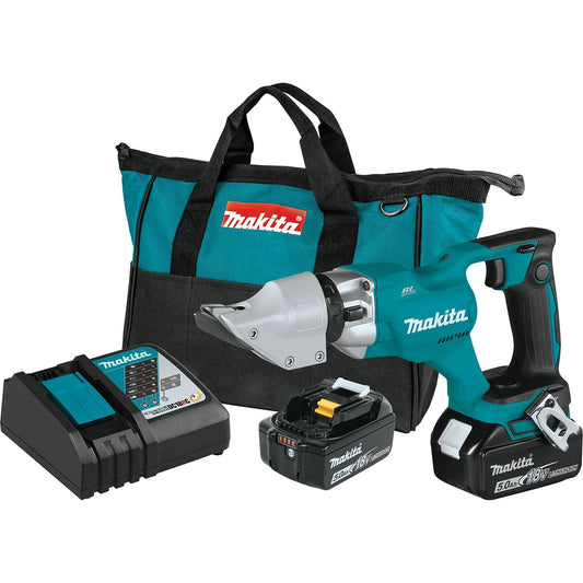 Makita XSJ03T 18V LXT® Lithium-Ion Brushless Cordless 14 Gauge Straight Shear Kit (5.0Ah)