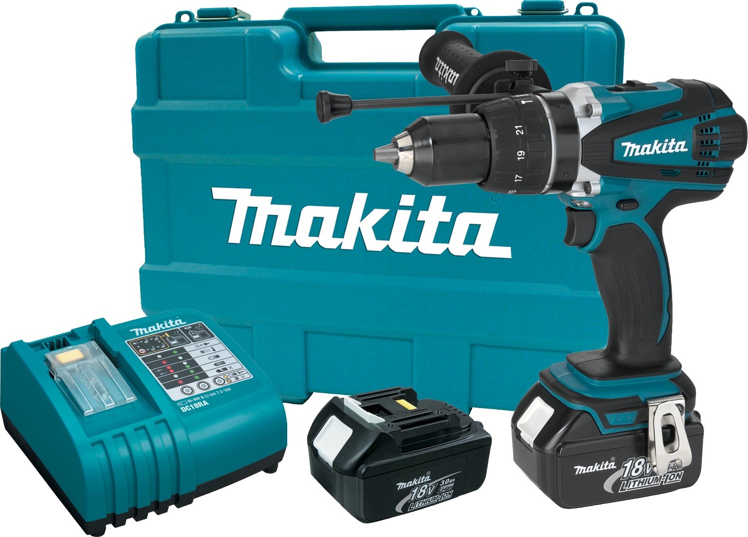 Makita LXPH03 18V LXT® Lithium-Ion Cordless 1/2" Hammer Driver Drill Kit