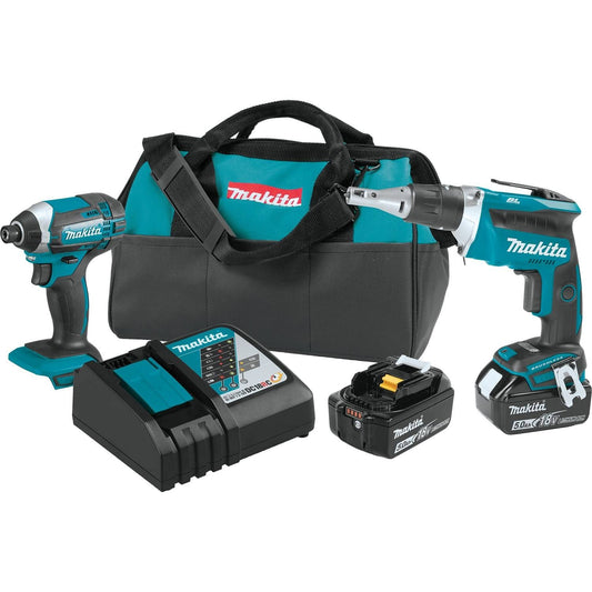 Makita XT262T 18V LXT Lithium-Ion Cordless 2-Pc. Combo Kit (5.0Ah)