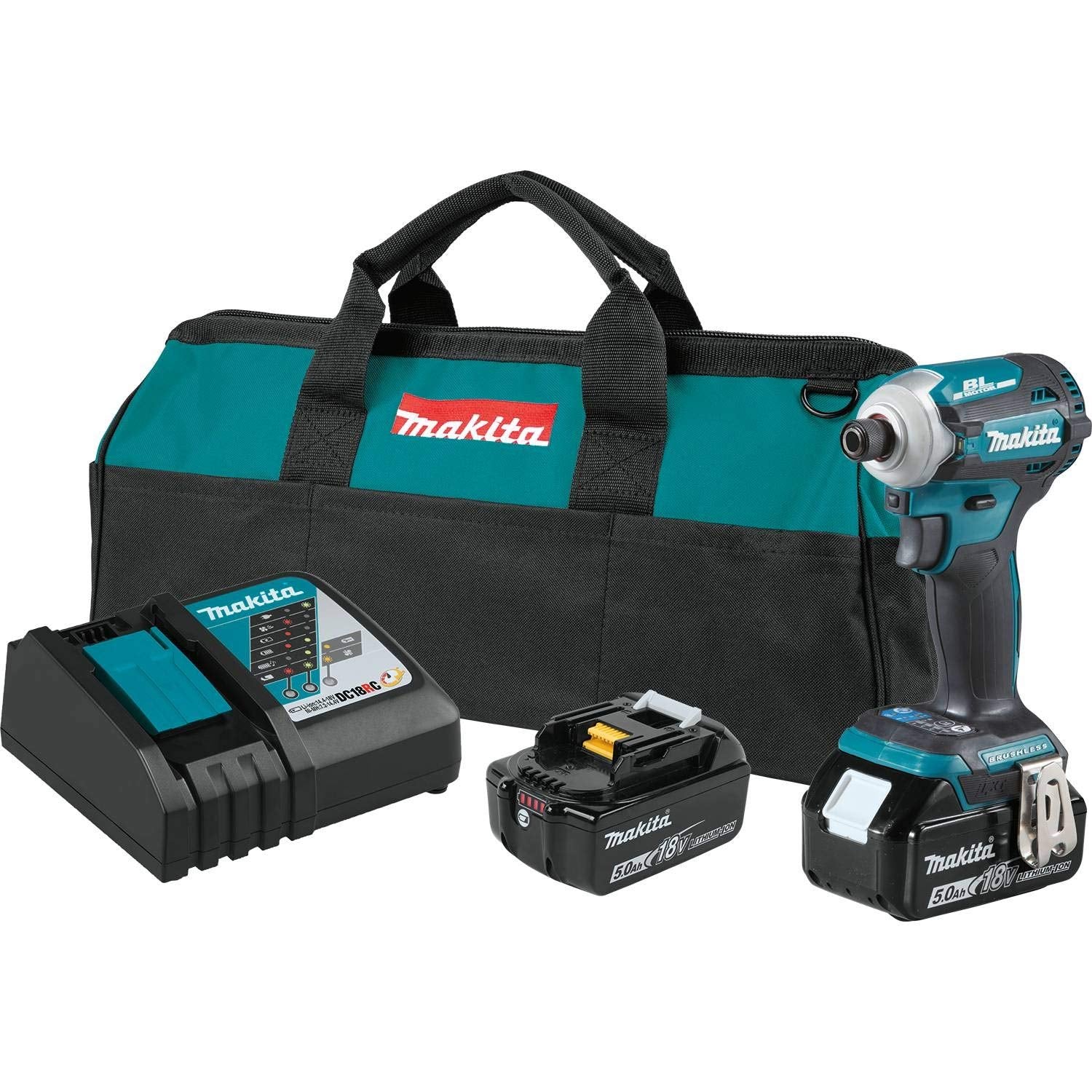 Makita XDT16T 18V LXT Lithium-Ion Brushless Cordless Quick-Shift Mode 4-Speed Impact Driver Kit (5.0Ah)