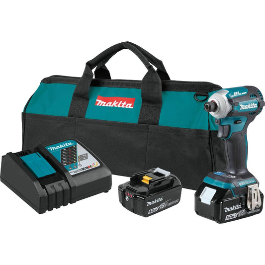 Makita XDT16T 18V LXT Lithium-Ion Brushless Cordless Quick-Shift Mode 4-Speed Impact Driver Kit (5.0Ah)