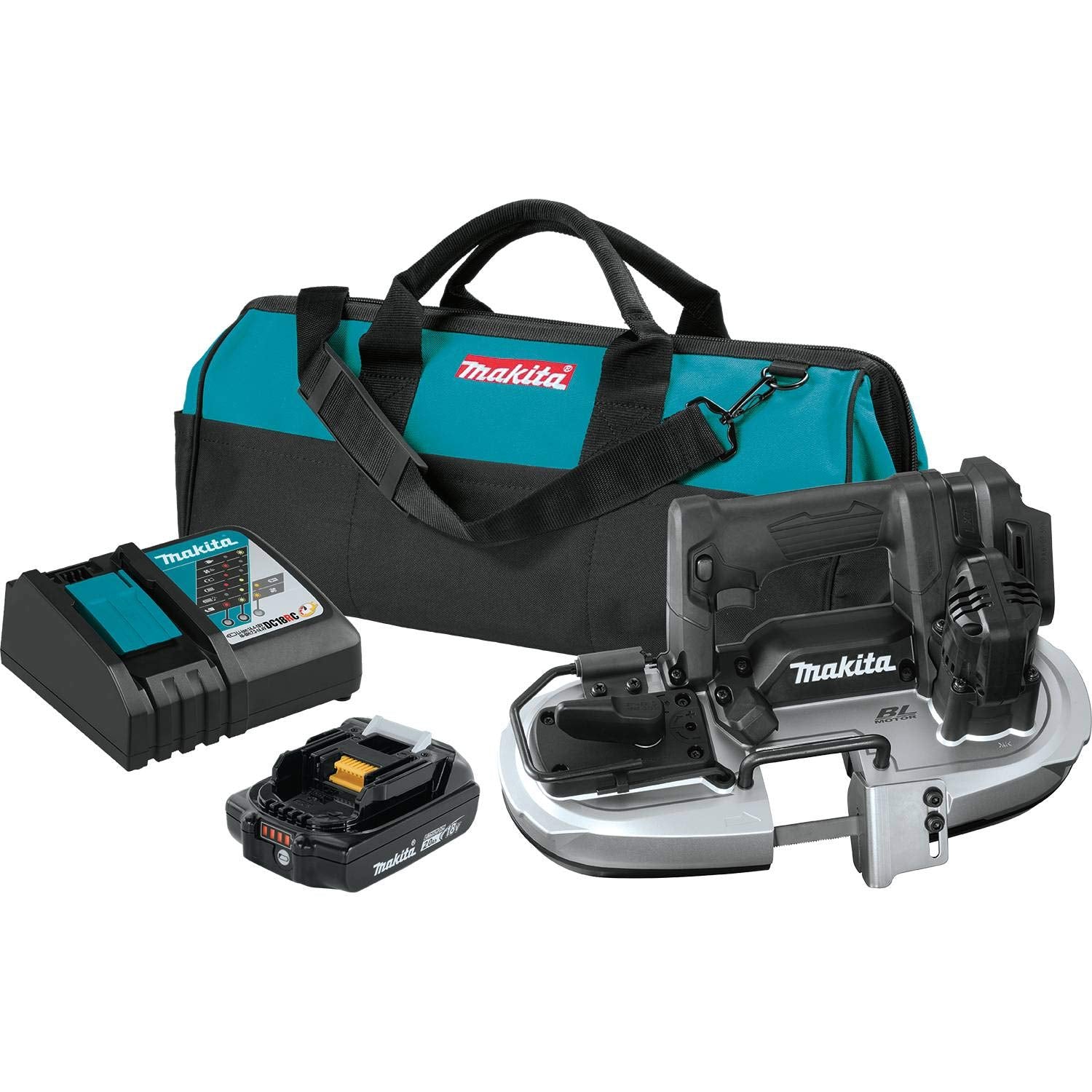 Makita XBP05R1B 18V LXT® Lithium-Ion Sub-Compact Brushless Cordless Band Saw Kit (2.0Ah)