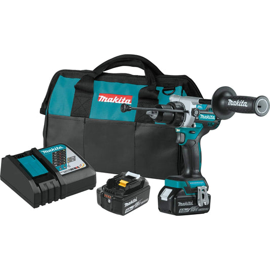 Makita XPH14T 18V LXT® Lithium-Ion Brushless Cordless 1/2" Hammer Driver-Drill Kit (5.0Ah)
