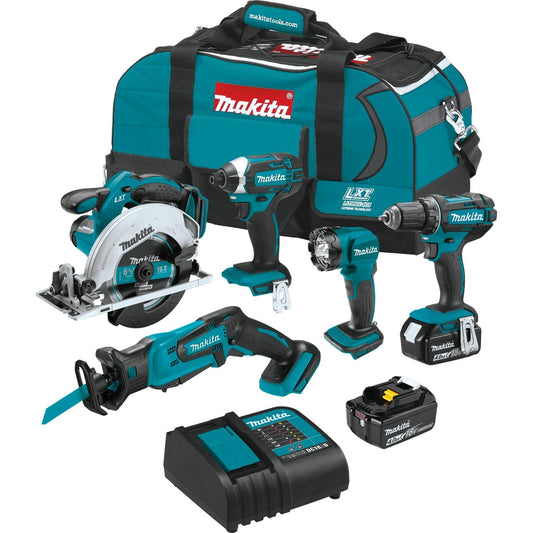 Makita XT510SM 18V LXT® Lithium-Ion Cordless 5-Pc. Combo Kit (4.0Ah)