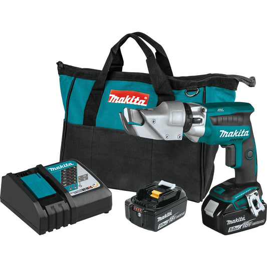 Makita XSJ04T 18V LXT® Lithium-Ion Brushless Cordless 18 Gauge Offset Shear Kit (5.0Ah)