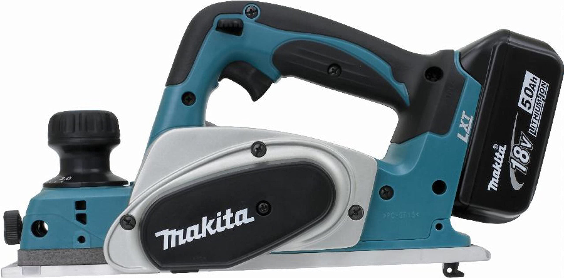 Makita DKP180RTJ 18V Li-ion LXT 82mm Planer Complete with 2 x 5.0 Ah Batteries and Charger Supplied in a Makpac Case