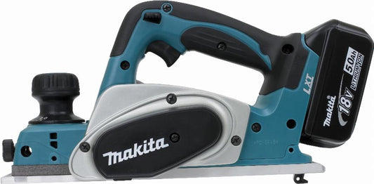 Makita DKP180RTJ 18V Li-ion LXT 82mm Planer Complete with 2 x 5.0 Ah Batteries and Charger Supplied in a Makpac Case