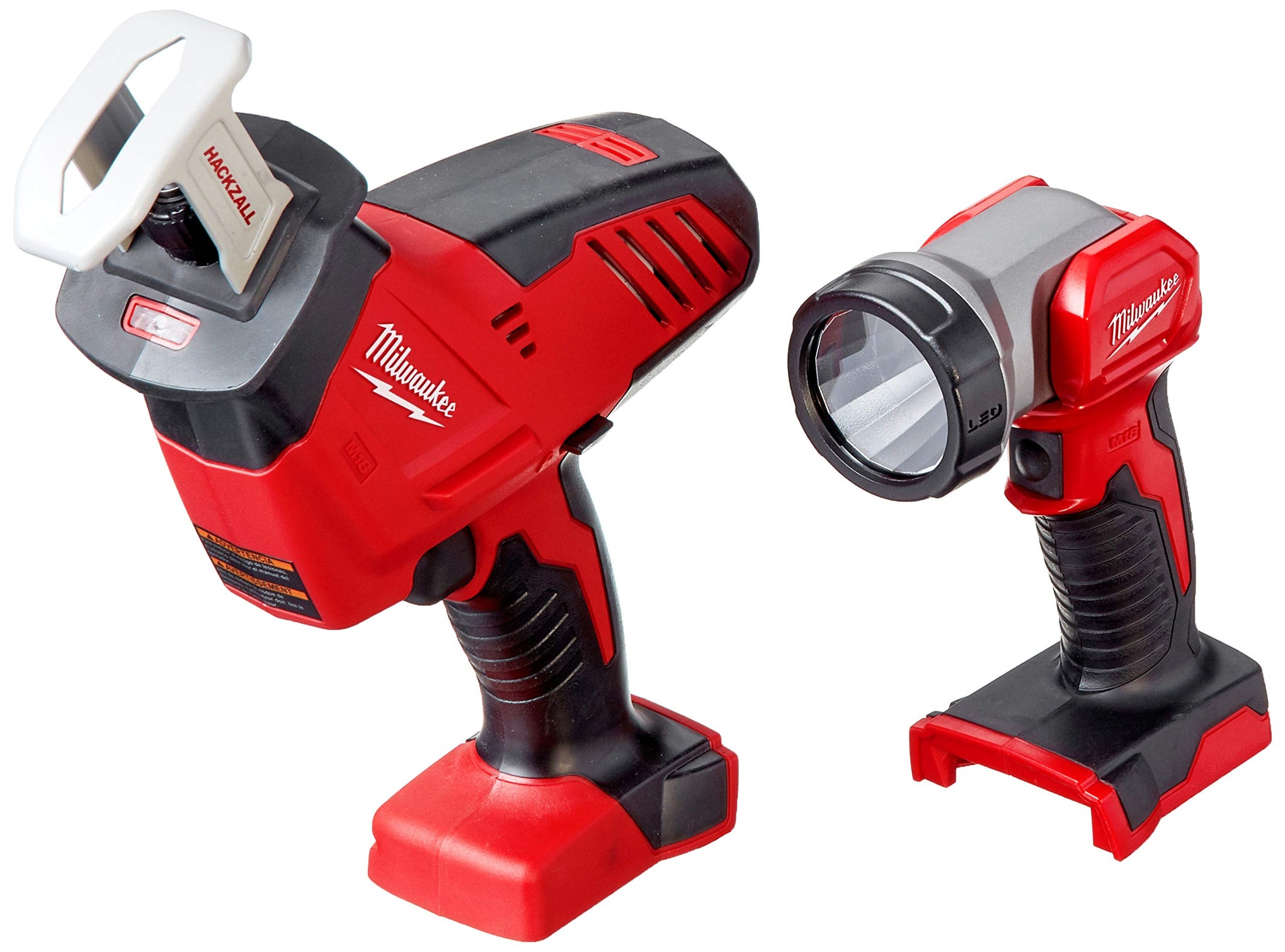 Milwaukee 2695-24 M18 18V Cordless Power Tool Combo Kit with Hammer Drill, Impact Driver, Reciprocating Saw, and Work Light (2 Batteries, Charger, and Tool Case Included)