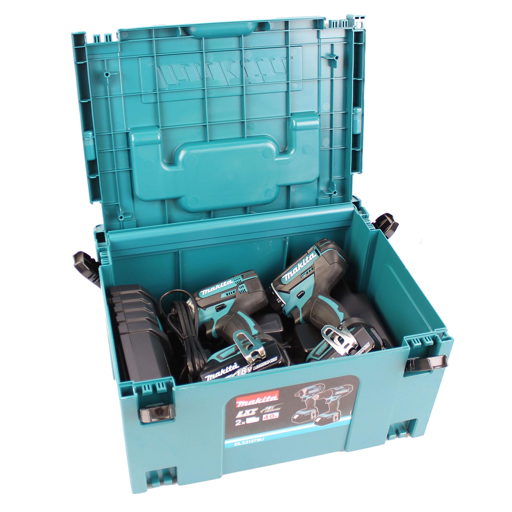 Makita DLX2127MJ Set of 2 Drill Tools + Screwdriver (DDF482 + DTD152) 18 V Li-Ion (2x 4.0Ah) + Makpac Box